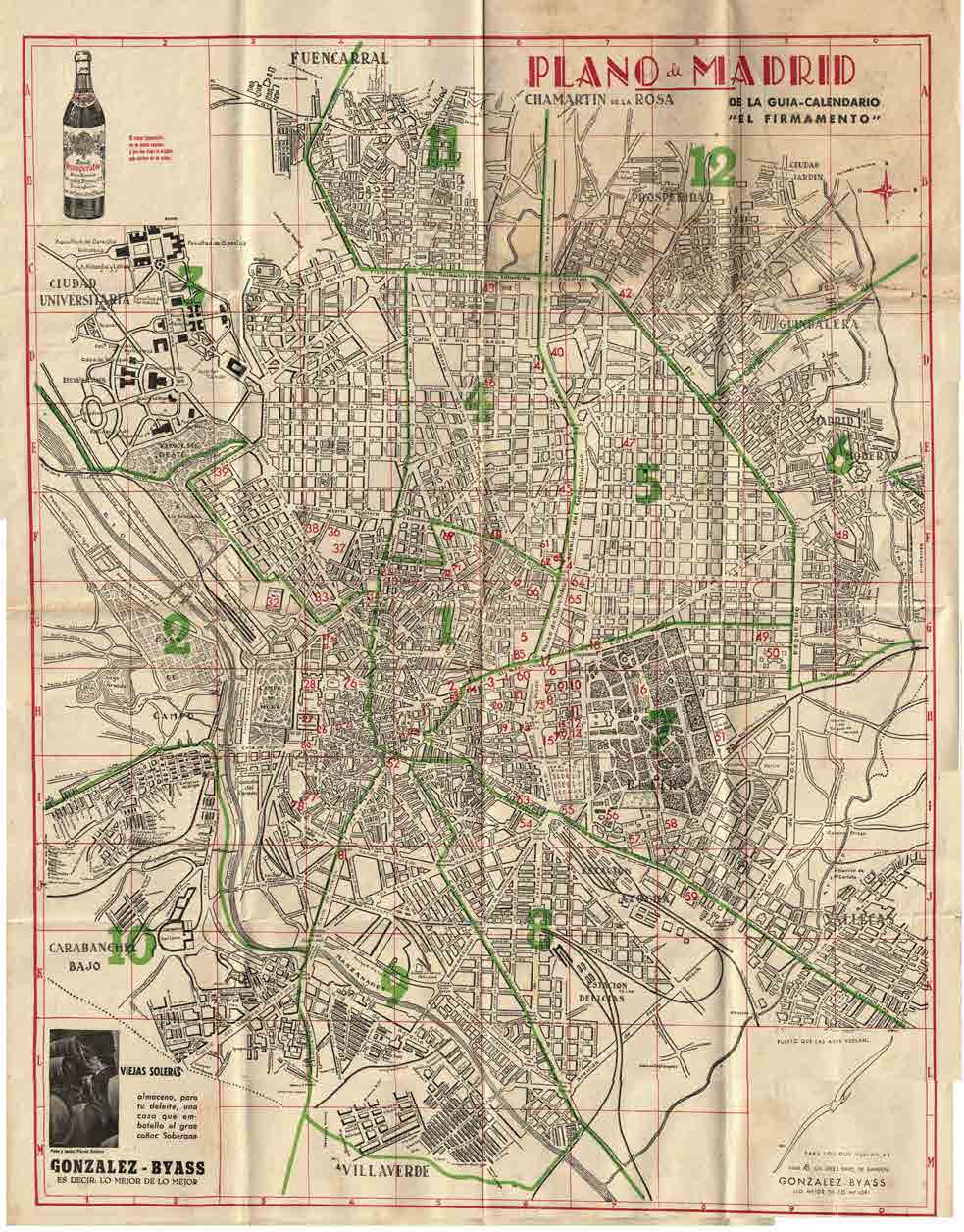 Plano Madrid 1960